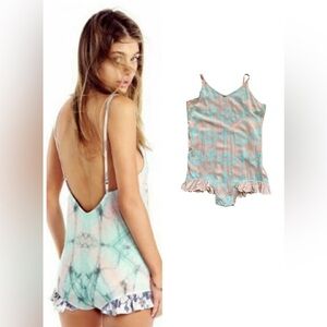 Wildfox Grand Canyon Print Sleep Romper Bodysuit Women’s Size XS  $118